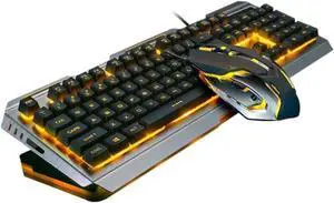 Cute Ergonomic Keyboard Backlit Mechanical Keyboard Set Gaming Mouse and Multimedia Functions