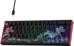 MechLands AJAZZ ALUX68 HE Aluminum Rapid Trigger Gaming Keyboard with Magnetic Switch, Wired Hall Effect Keyboard with 8K Polling Rate, 0.125ms Latency, RGB Backlight (Black Side-Printed, ALUX68)