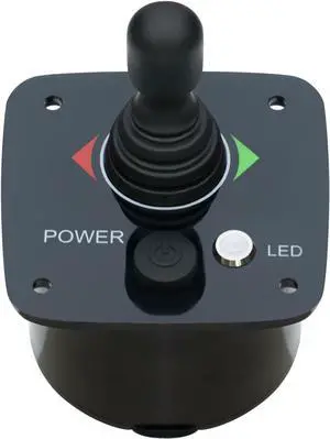 Single Boat Joystick Thruster Controller, Ergonomic Control Stick with LED Indicator Lights, Sealed Marine Panel, 12V/24V Dual Voltage, Compatible with Lewmar Thrusters TT/RT/SRT/VRT