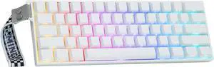 MechLands Aula Mini60 HE PRO Wireless Hall Effect Keyboard, 4000mAh, SOCD & DKS, Magnetic Gaming Keyboard with Fast Trigger, Adjustable Actuation, 8K Polling, RGB Backlit, Sound Dampening (White)