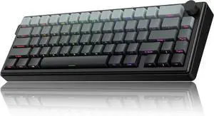 kutethy KY65 Wireless Mechanical Keyboard,65% Gasket Hot Swappable Custom Keyboard,RGB Backlit,Pre-lubed Gateron Switches,Side Printed PBT Keycaps,2.4GHz/Type-C/BT5.0 Mechanical Gaming Keyboards
