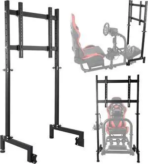 Anman Racing Pro Visualizer Display Stand Fit for Round Tube Racing Simulator Cockpit ,Supports 24 to 55 Inch Screen Driving Monitor Mount Bracket, Adjustable Stable Sim Race Monitor Stand