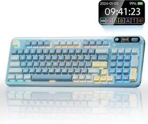 KZZI Z98 Creamy Keyboard, 94 Keys Wireless Keyboard with Hot-Swappable Custom Switch