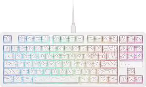 MechLands VTER ATO87 HE Magnetic Gaming Keyboard with Adjustable Actuation, Hall Effect Keyboard with 0.125ms Latency, 8K Polling Rate, 87-Key, Hot-Swappable, RGB, Customizable Keys (White)