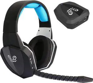 Wireless Optical USB Gaming Headset for PS4 PS3 Xbox 360 PC Computer Wired Headphones for Xbox one Over Ear Comfortable (Black)