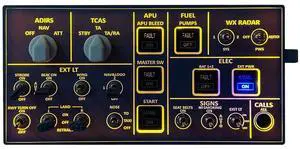 EnuoChbuild Flight Overhead Panel, A35X/A32X Flight Simulator Panel Compatible with Flight Simulation Games on the Windows Platform - Supports Major Airplane Models