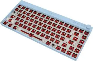 ASHATA WL84PLUS 75% RGB DIY Mechanical Keyboard, 84 Keys Hot Swappable 3Pin Switch, Bluetooth 5.0/USB C Wired/2.4GHz Customized Gaming Keyboard Kit for Windows/for Android/for