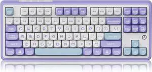 DAIDAI×AJAZZ AK870 TKL 87-Key Gasket Structure Full-Key Hot-Swappable Mechanical Keyboard Type-C/2.4G/BT 5.1, 4000mAh Battery, MOA Keycap,South-Facing RGB, for Windows/MAC.