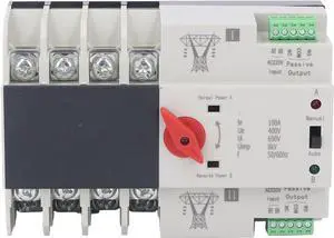 Dual Power Automatic Transfer Switch Uninterrupted 2 Way Controller ZGQ5-100/2/4P 220/400V (Color : Type C)