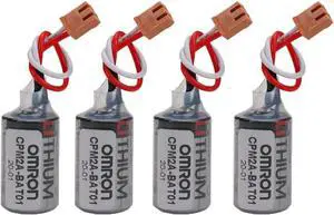 DSONE 4-Pack ER3V/3.6V Battery1000mAh for Omron Meter JZSP-BA01 PLC Backup Power Supply