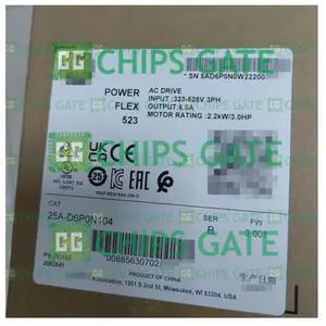 25A-D6P0N104 /B 523 AC Drive 2.2kW 3Hp 480V PLC New Box