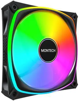 Montech AX120 PRO AX120PB ARGB Fan, 1600PWM, High-End Durability 120mm, Black