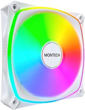 Montech AX120 PRO AX120PW ARGB Fan, 1600PWM, High-End Durability 120mm, White