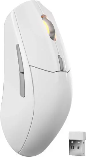Gaming Mouse  2.4GHz and Bluetooth  18000 DPI TrueMove Air Optical Sensor  60 Million Click Durability  White