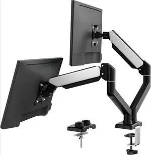 Dual Monitor Desk Mount for 13-32" Computer Screen,Adjustable Gas Spring Monitor Arm,Each Arm Holds 4.4 to 22 lbs