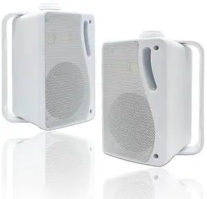 3.5 Inch Outdoor Bluetooth Speakers Waterproof Wired,Upgrade Premium Wall Mount Speakers,Ideal use in Patio,Deck, Indoor OutdoorWhite