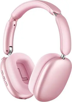 60H Battery,5 EQ Music Modes,Hi-Res Audio,Deep Bass,Foldable Wireless Over Ear Bluetooth 5.4 Headset (Pink)