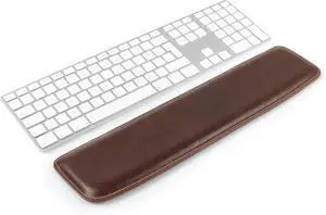 Genuine Leather Keyboard Pad - Premium Ergonomic Support for Comfortable Typing at Work and Home