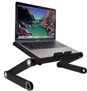 Adjustable Height Laptop Stand for Desk, Ergonomic Laptop Holder, Cooling Computer Holder Notebook RiserBlack