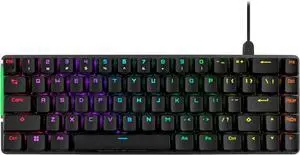 65% RGB Compact Gaming Mechanical Keyboard, Lubed ROG NX Red Switches & Switch Stabilizers, Sound-Dampening Foam-Black