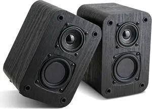 Passive Bookshelf Speakers,Home Desktop Stereo Speakers with Crisper Sound and Classic Wood Grain