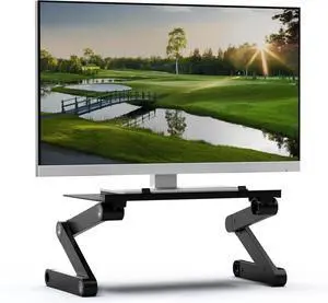 Monitor Stand, Single Mount Height Adjustable Monitor Riser for Desk, Ergonomic Desktop Computer Stand