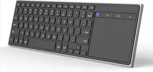 Rechargeable Bluetooth Keyboard with Touchpad, Wireless Ultra Slim Keyboard for PC/Laptop/Tablet, for Windows/AndroidNot for Mac/iOS