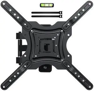Full Motion TV Wall Mount, TV Mount for 26-55 inch LED TVs Monitors, Tv Brackets for Wall Mount with VESA 400x400mm up to 77lbs, Swivel Tilt Extension with Articulating Arms
