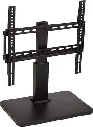 Swivel Pedestal Table Top TV Mount for 32" to 65" TVs up to 55 lbs, Height Adjustable 14-19 Inches, Max VESA 400x400, Black