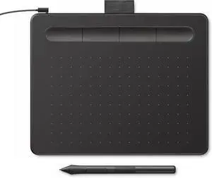 Intuos Small Graphics Drawing Tablet, includes Training & Software; 4 Customizable ExpressKeys Compatible With Chromebook Mac Android & Windows, photo/video editing, design & education,Black