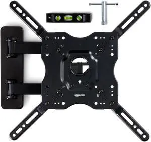 Full Motion Articulating TV Monitor Wall Mount for 26" to 55" TVs and Flat Panels up to 80 Lbs, Black