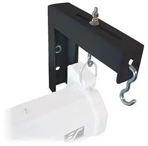 for6quot Black Universal Projector Screen LBrackets Single Metal Welded Construction Wall or Ceiling Mount Includes Hooks and Hardware Model ZVMAXLB6B