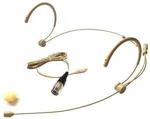 4016 Headset Headworn Microphone For Audio Technica Wireless System - Detachable Cable With 4 Pin Hirose type Connector - Omidirectional Mic