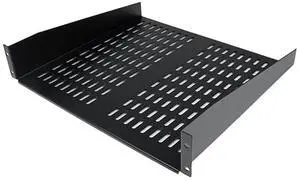 2U Server Rack Shelf Universal Vented Cantilever Tray for 19quot Network Equipment Rack amp Cabinet Heavy Duty Steel 50lb 16quot Deep CABSHELFV