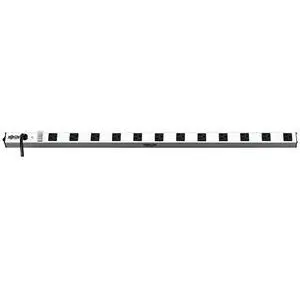 for12 Outlet Bench & Cabinet Power Strip, 36 in. Length, 15ft Cord with 5-15P Plug (PS3612),Black