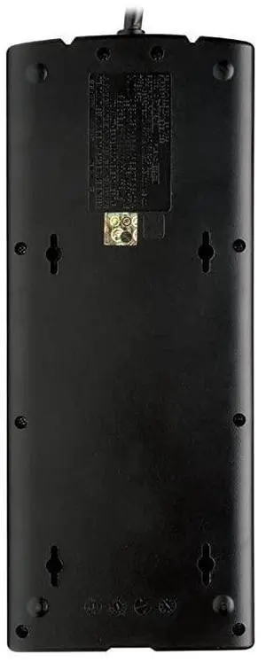 12 Outlet Surge Protector Power Strip 8ft Cord RightAngle Plug TelModemCoaxEthernet Protection RJ11 RJ45 $250000 INSURANCE TLP1208SAT Black