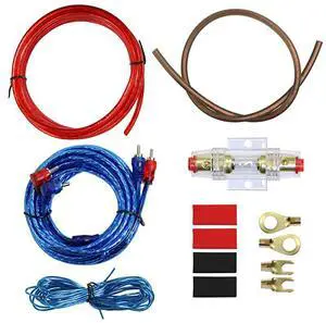 10 Gauge Car Amp Wiring Kit  A Car Amplifier Install subwoofer Wire Wiring Kits Helps You Make Connections and Brings Power to Your Radio, Subwoofers and Speakers Amp Power Wire