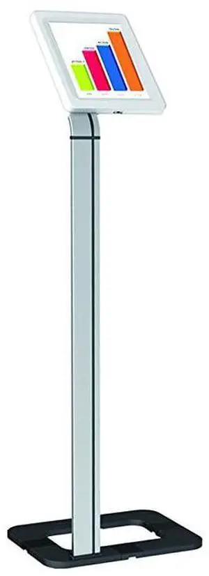 FOR-AntiTheft Tablet Security Stand Kiosk Floor Standing Mount Tablet Case Holder w Lock Adjustable Clamp Arm Internal Cable Routing For iPad 2 3 4 Samsung Android Tablets  PSPADLK38