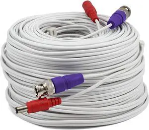 Swann BNC Coaxial Cable for Security Camera CCTV System Audio Video Extension Power Cables UL Certified and Fire Resistant 200ft (200 Ft / 60 M) 200 ft BNC Cable (SWPRO-60ULCBL)