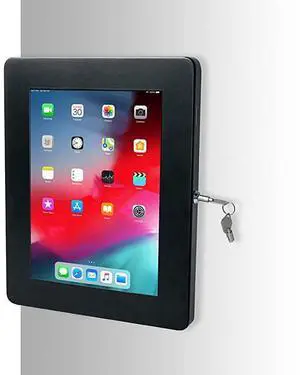 FOR-Wall Mount - CTA Premium Large Wall Mount with Heavy-Duty Enclosure and Interior Cable Routing for iPad Pro 12.9", Surface Pro 3, 4, 5, 6, 7, 8, X (PAD-PLWB) - Black