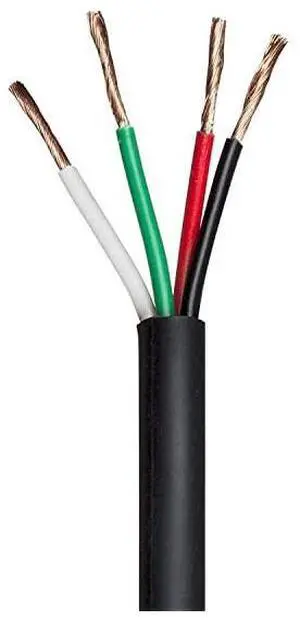 Nimbus Series 18 Gauge AWG 4 Conductor CMPRated Speaker WireCable 100ft UL Plenum Rated 100 Pure Bare Copper with Color Coded Conductors