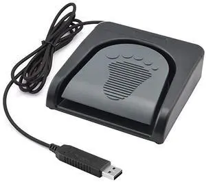 Upgraded USB Single Foot Pedal Switch Control One Key Footswitch Program Customized Computer Keyboard Mouse Game Action HID Black