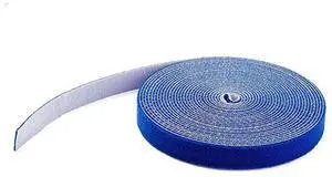 FOR com 100ft Hook and Loop Roll CuttoSize Reusable Cable Ties Bulk Industrial Wire Fastener TapeAdjustable Fabric Wraps BlueResuable Self Gripping Cable Management Straps HKLP100BL