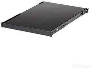 com 1U Adjustable Server Rack Mount Shelf 175lbs 195 to 38in Deep Universal Tray for 19 AV Data Network Equipment Rack ADJSHELFHD Black