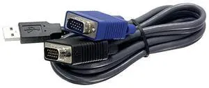 USB VGA KVM Cable15 Feet TKCU15 Connect with  KVM Switches USB KeyboardMouse Cable and Monitor Cable
