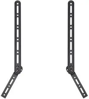Universal Sound Bar Mount Bracket for Mounting Above or Under TV with Adjustable 3 Angled Extension Arm Fits Most 23 to 65 Inch TVs up to 33 Lbs Soundbar SBR202 Black