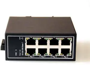 WIWAV WDH-8GT-DC 10/100/1000Mbps Unmanaged 8-Port Gigabit Industrial Ethernet Switches with DIN Rail/Wall-Mount (UL Listed Fanless -30&degC~75&degC)
