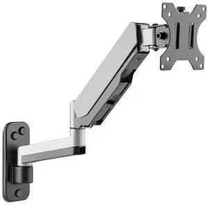 Single 13quot32quot Monitor Wall Mount fits One FlatCurved Computer Monitor Full Motion Height Swivel Tilt Rotation Adjustable Monitor Arm VESACable Management