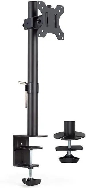 Single LCD Monitor Desk Mount Stand Heavy Duty Stacked Holds 1 Screen up to 32 (STAND-V001C)