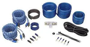 RWK82 8 Gauge 4 Chan Car Amp Wiring Installation Wire Kit 2 RCAs